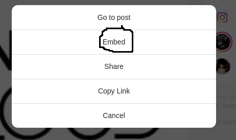 Instagram embed